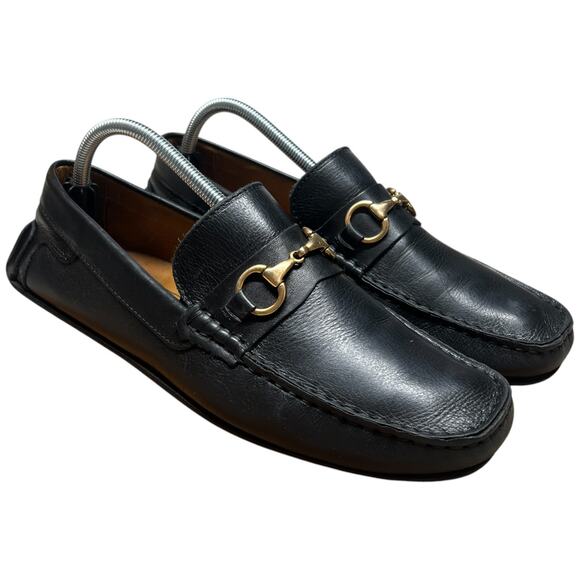 MERCANTI FIORENTINI Horse Bit Relax Men 9M Black Leather Driving Loafers Shoes main image 9